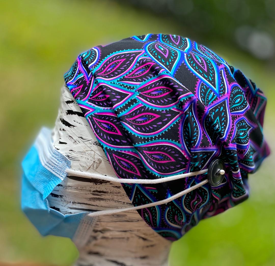 Peacock Purple Scrub Hat