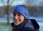 Blue Marl Fleece Lined Headband