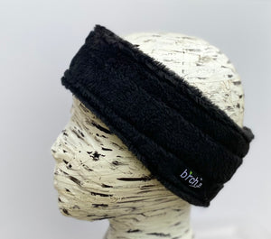 Fuzzy Black ThermoPro Fleece Lined Headband
