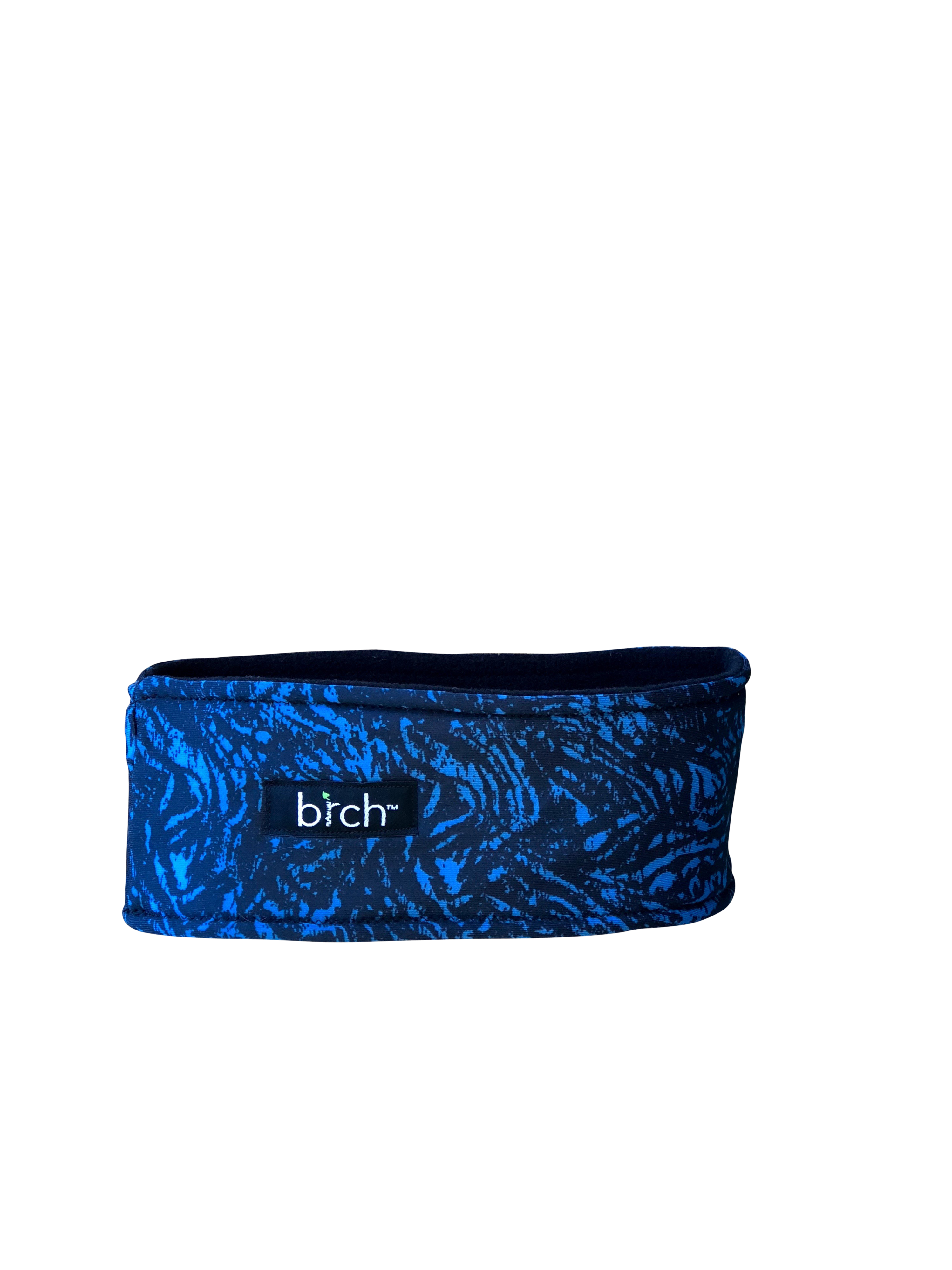 Black Blue Abstract Polartec Lined Headband
