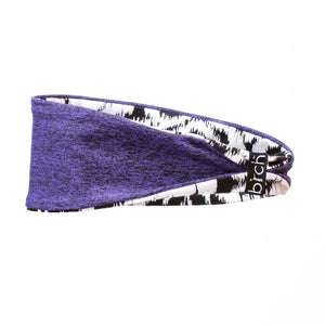 Purple Marl with Black Ikat Fitness Headband