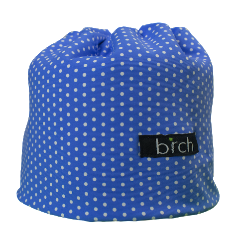 Blue with White Polka Dots
