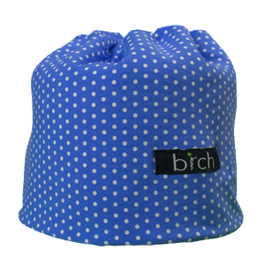 Blue with White Polka Dots